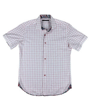 Hammer Made Men's Size Small Shirt Dress Red and White Plaid
